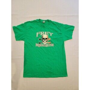 Frey Irish to the Bone Skull Graphic T Shirt Mens Tag Large Fits Medium Green